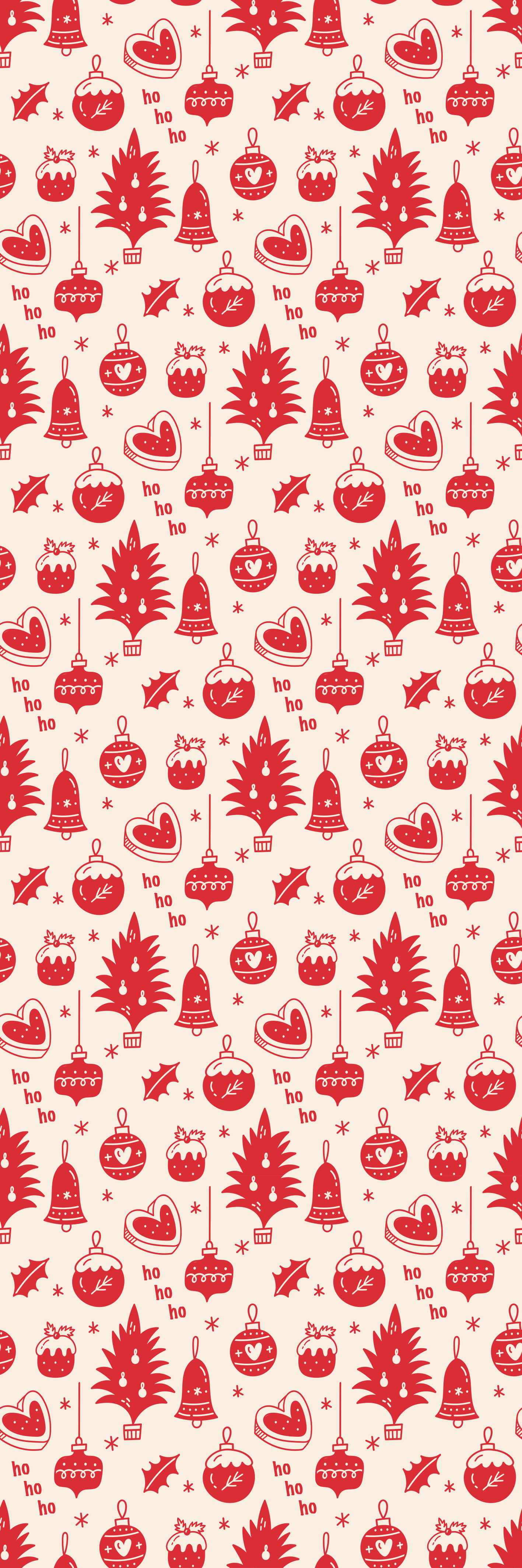 Christmas vinyl rug with adorable red and pink design - TenStickers