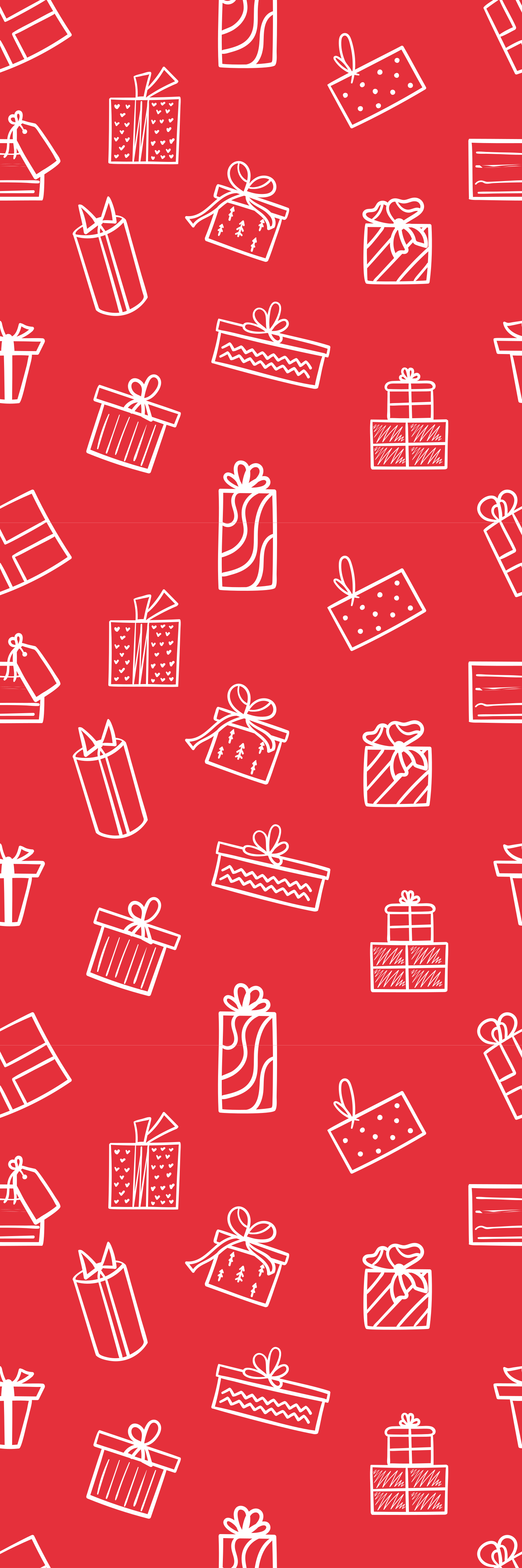 Christmas vinyl rug white gifts on red background - TenStickers