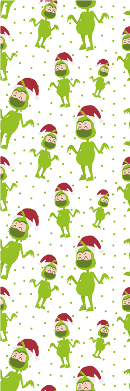 Merry christmas with mask face christmas vinyl rug - TenStickers