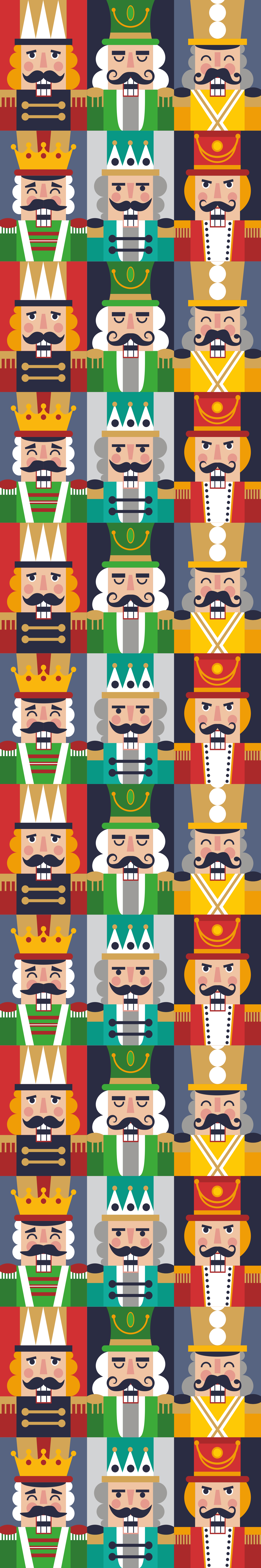 Christmas vinyl rug with nutcracker frames - TenStickers