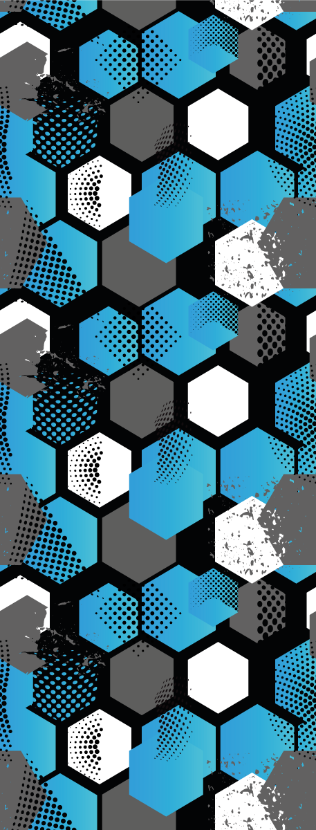 Bedroom vinyl rug in abstract gradient football design - TenStickers