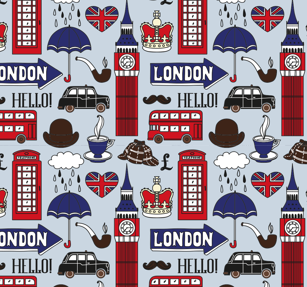 Bedroom vinyl rug best of british london - TenStickers
