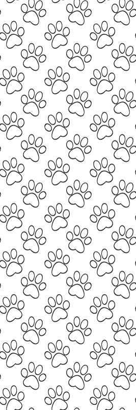Bedroom vinyl rug with cat paw print design - TenStickers