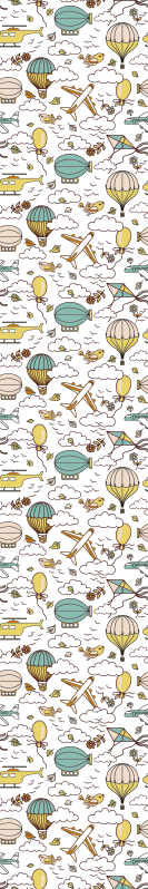 Bedroom vinyl rug with various vehicle designs - TenStickers