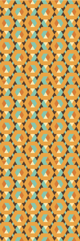 Bedroom vinyl rug with geometric tranquil patterns - TenStickers