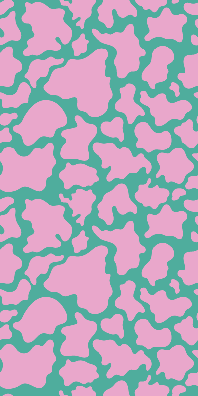 Colourful cow print bedroom vinyl rug - TenStickers