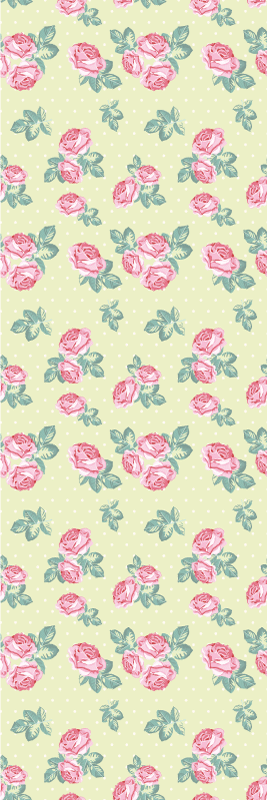 Shabby chic dots pattern bedroom vinyl rug - TenStickers