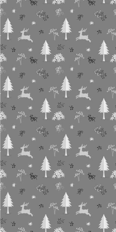 Grey stags bedroom vinyl rug - TenStickers