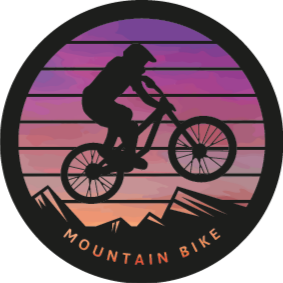 Nature vinyl rug mountain biker design - TenStickers