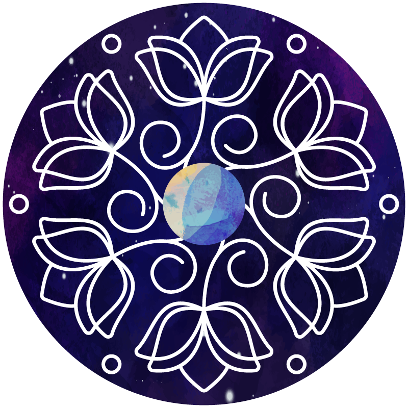 Nature vinyl rug with lotus pattern design - TenStickers
