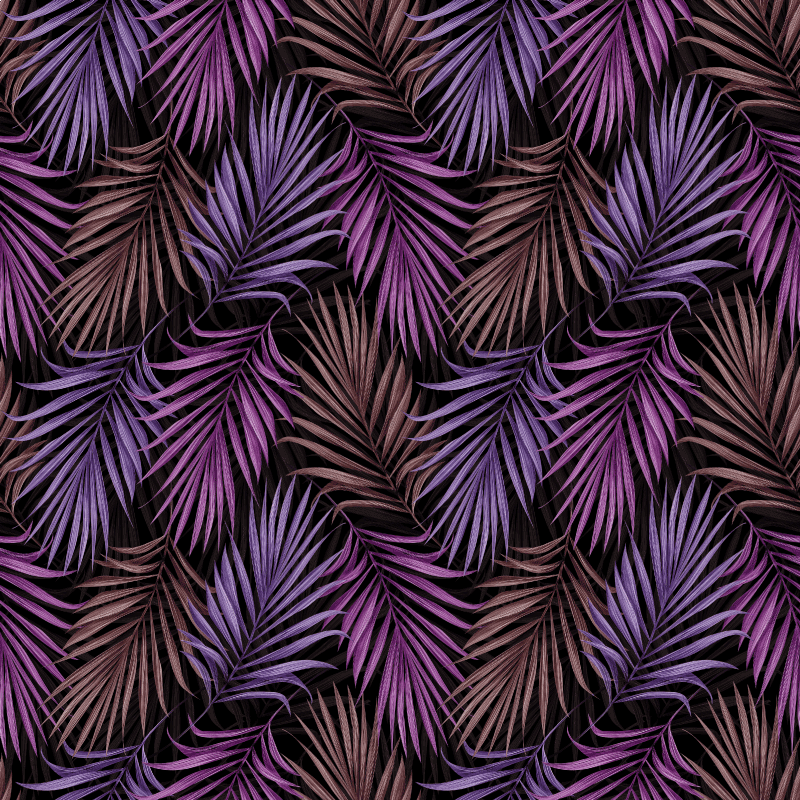 Nature vinyl rug purple leaf design - TenStickers