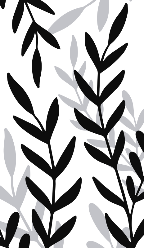 Vinyl rug flowers translucent plant sheet - TenStickers