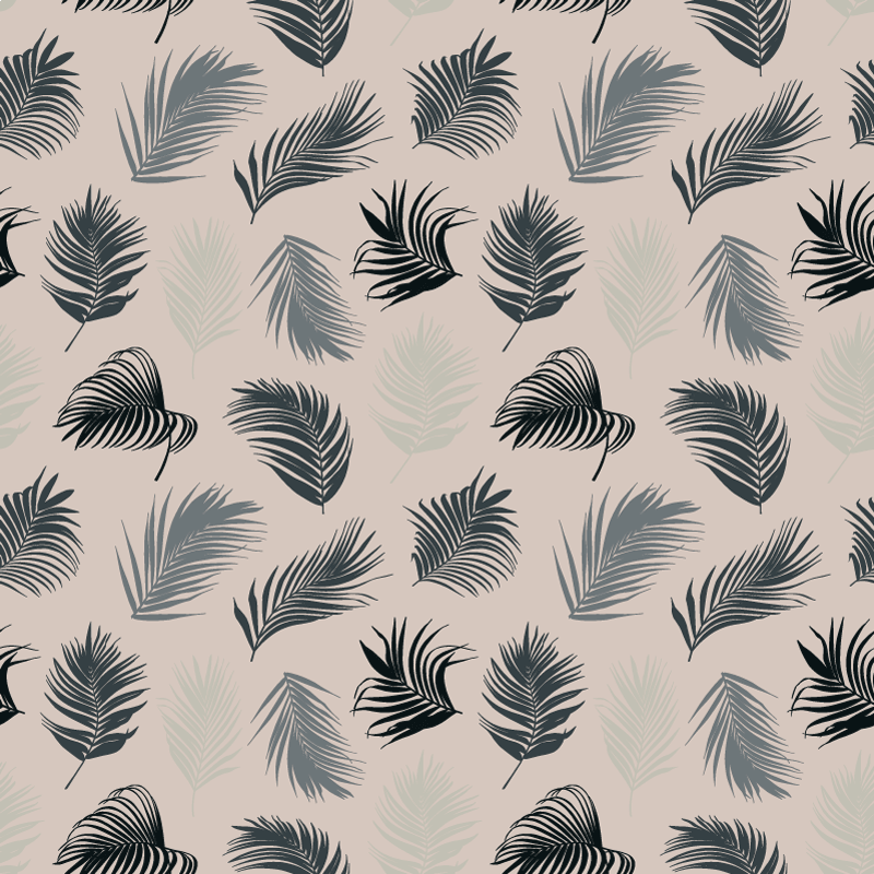 Vinyl rug flowers lush blend of palm leaves - TenStickers