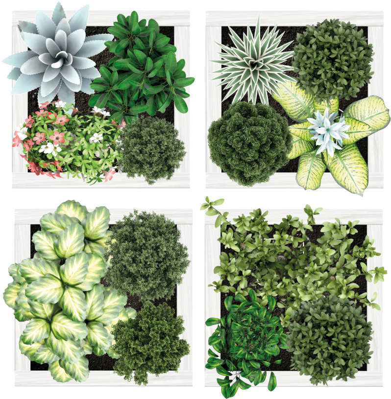 Vinyl rug flowers vertical garden tiles - TenStickers
