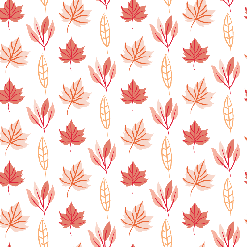 Vinyl rug flowers pink autumn leaves patterns - TenStickers