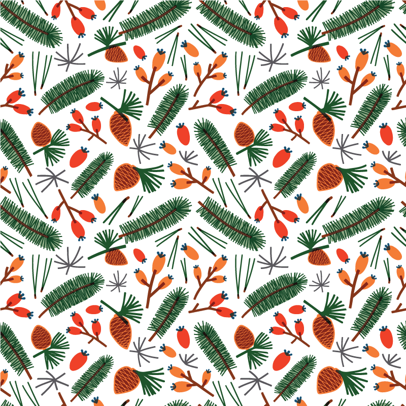Vinyl rug flowers autumn leaf patterns - TenStickers