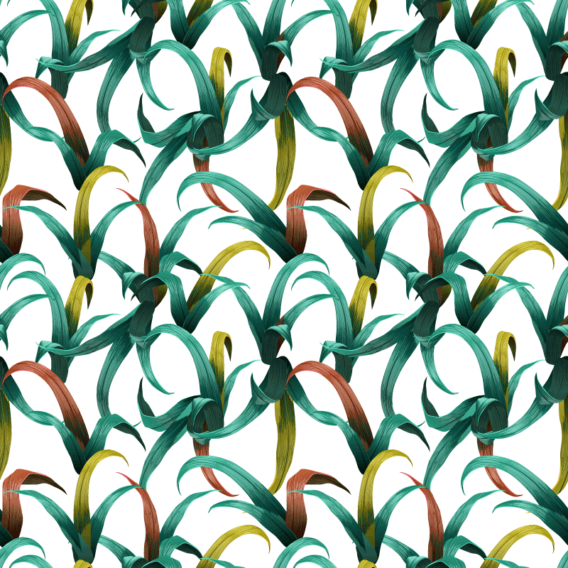 Vinyl rug flowers with beautiful tropical plants design - TenStickers