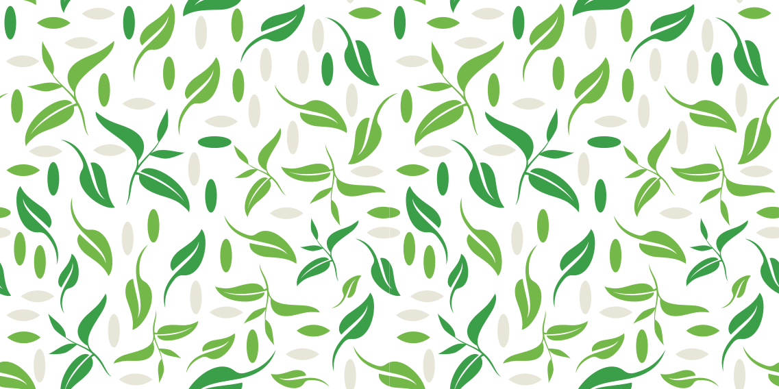 Vinyl rug flowers small green leaves design - TenStickers
