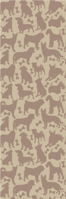 Bedroom vinyl rug with an incredible seamless dog design - TenStickers