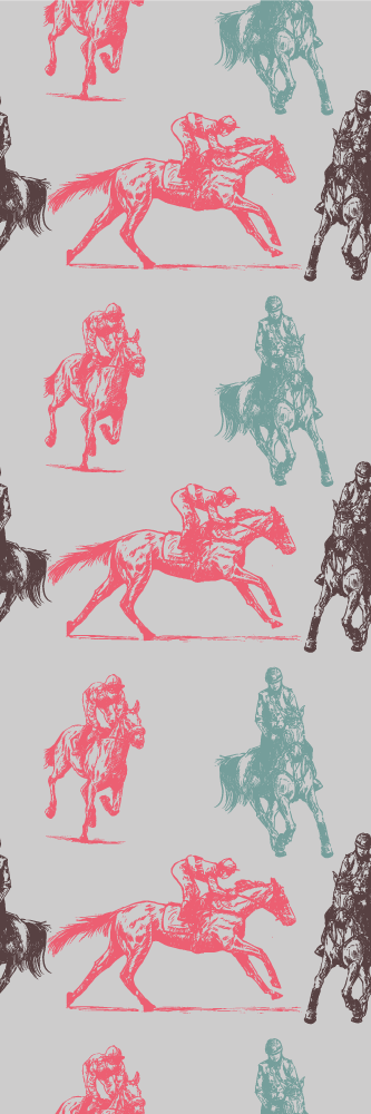 Bedroom vinyl rug in multicolor horse design - TenStickers