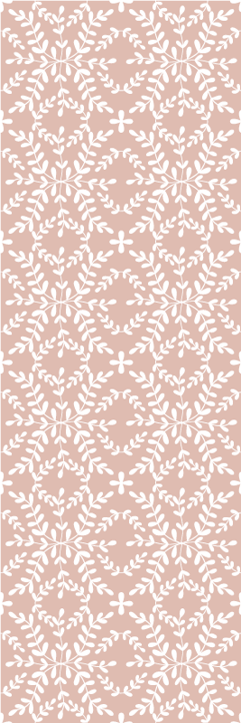 Bedroom vinyl rug with vintage leaf pattern - TenStickers