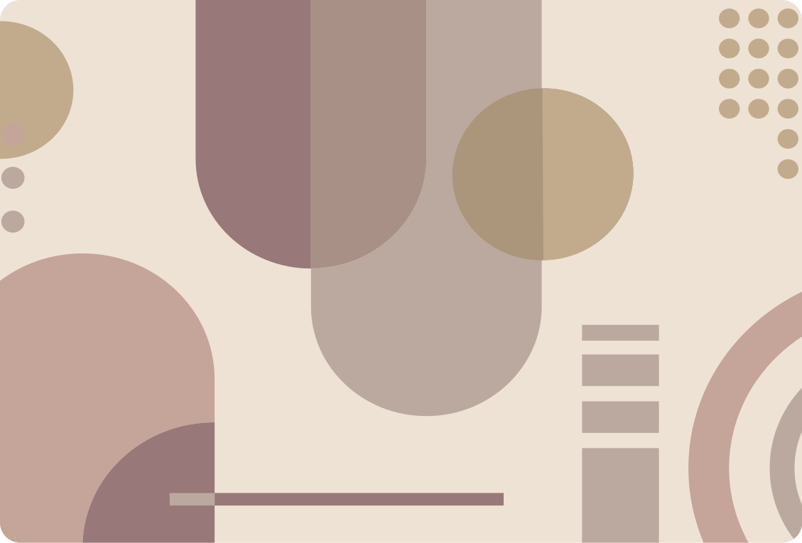 Geometric vinyl rug in brown modern art - TenStickers