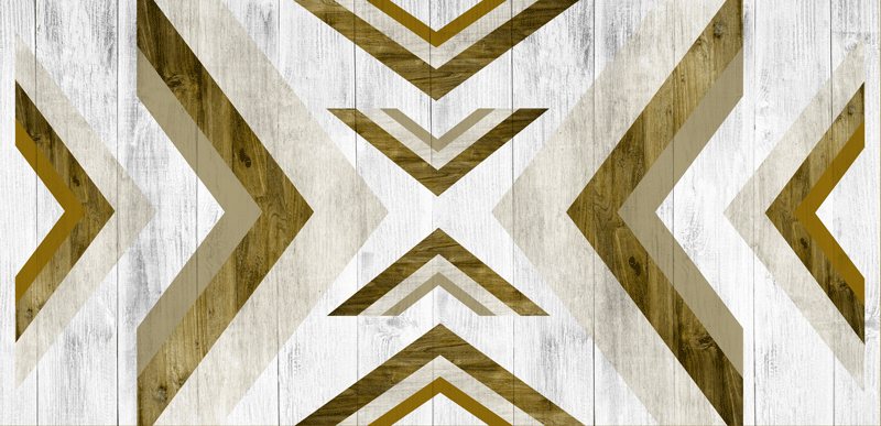 Geometric vinyl rug structured desk cover - TenStickers