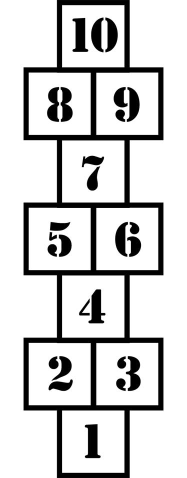 Kids vinyl rug modern hopscotch design - TenStickers