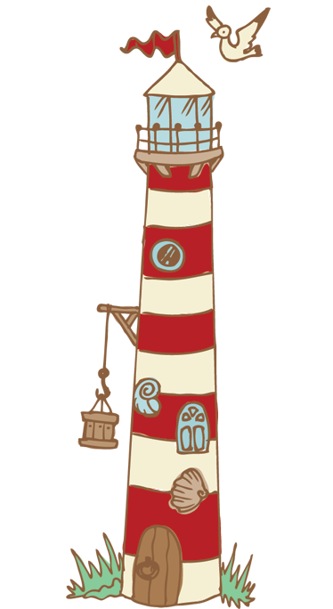 Kids vinyl rug lighthouse illustration - TenStickers