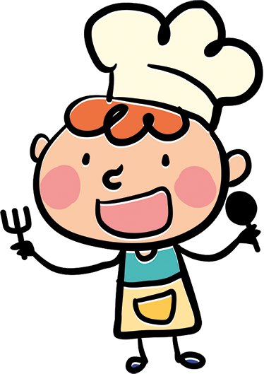 Kids vinyl rug chef with forks design - TenStickers