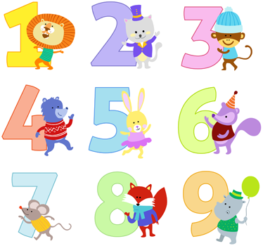 Kids vinyl rug children's numbers sticker collection - TenStickers