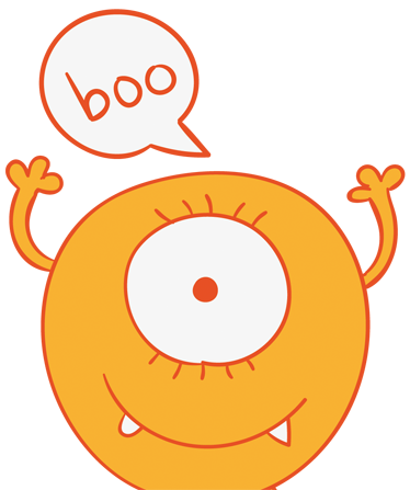 Kids vinyl rug yellow monster cabinet sticker - TenStickers