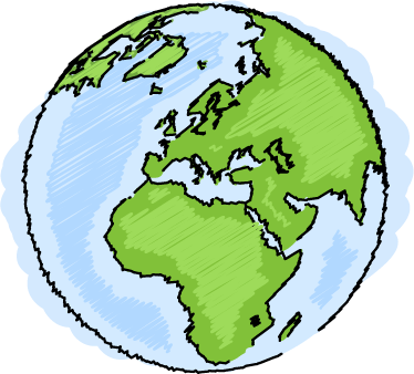 Kids vinyl rug featuring a green and blue worldmap - TenStickers