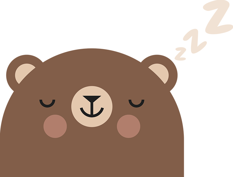 Kids vinyl rug teddy bear for children's bed - TenStickers