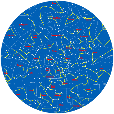 Kids vinyl rug southern hemisphere constellations - TenStickers