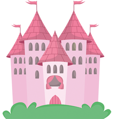 Kids vinyl rug castle headboard design for girls - TenStickers