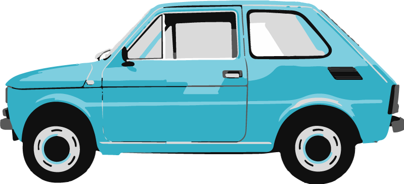 Kids vinyl rug vintage car design - TenStickers