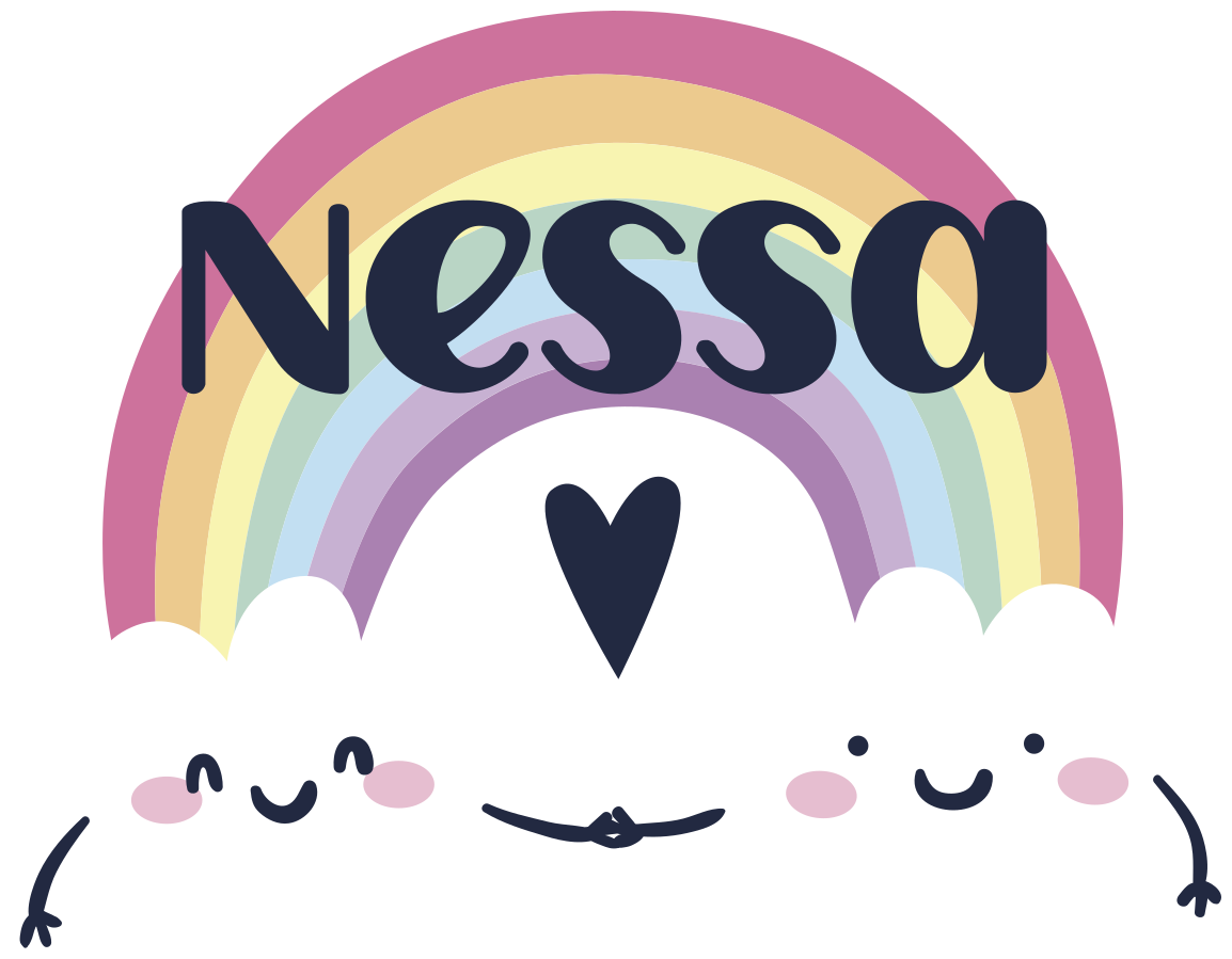 Personalized rainbow kids vinyl rug - TenStickers