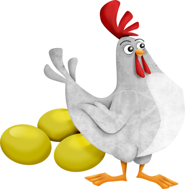 Kids vinyl rug golden egg hen vinyl rug - TenStickers