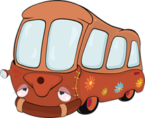 Kids vinyl rug school bus design - TenStickers