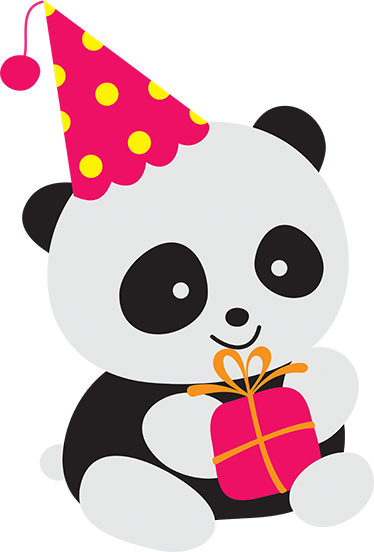 Kids vinyl rug baby panda with gift - TenStickers
