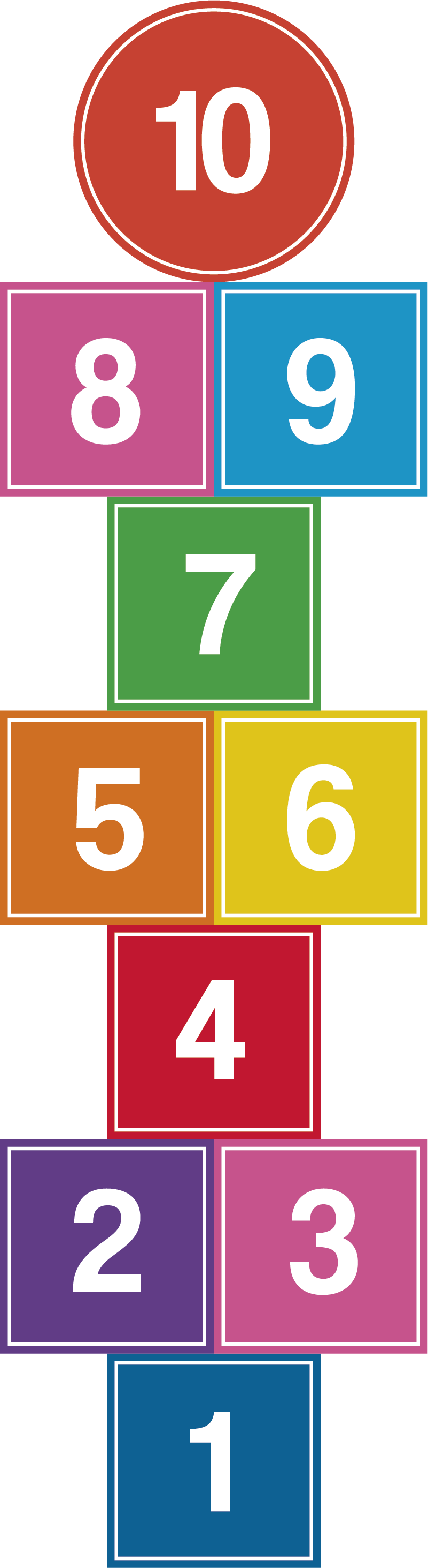 Vinyl rug gaming colorful hopscotch - TenStickers