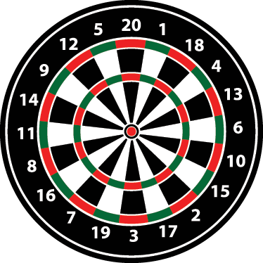 Vinyl rug gaming dartboard sticker - TenStickers