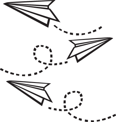 Vinyl rug gaming paper airplane decor - TenStickers
