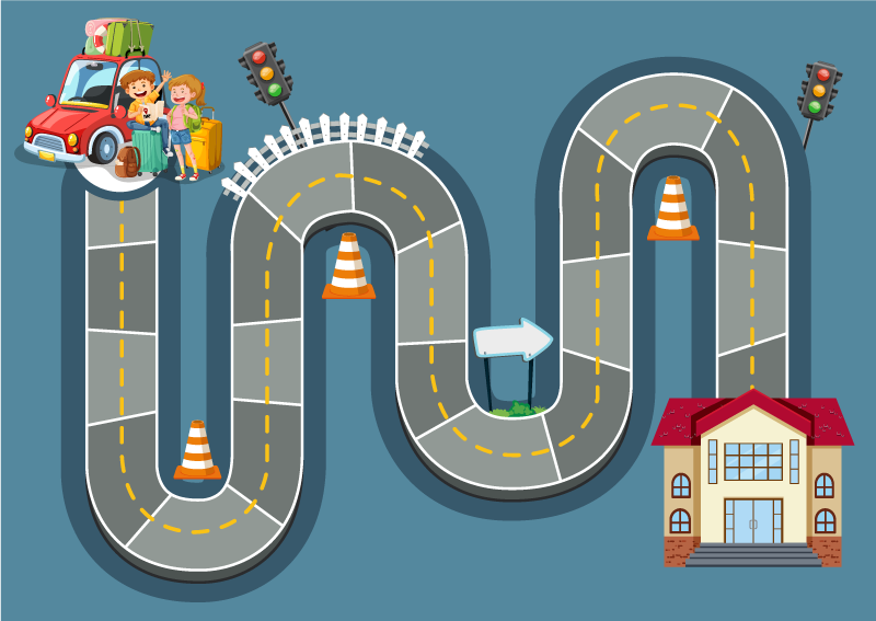 Vinyl rug gaming board game path - TenStickers