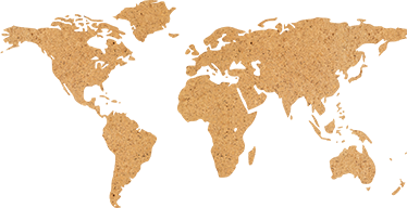 World map vinyl rug decorative cork map - TenStickers