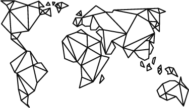 World map vinyl rug origami decorative vinyl - TenStickers