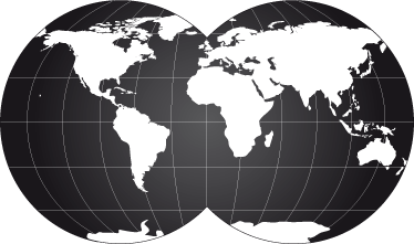 World map vinyl rug double globe decor vinyl - TenStickers