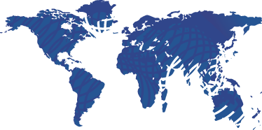 World map vinyl rug blue wave design - TenStickers