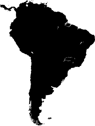 World map vinyl rug south america silhouette vinyl - TenStickers